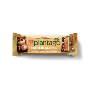 Батончик Plantago Арах.-Сол.кар.выс.сод.бел.25%, кол.,вит.ком.,40гх12шт/уп