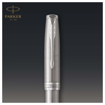 Ручка перьевая Parker "Sonnet Stainless Steel CT" 0,8мм, подарочная упаковка