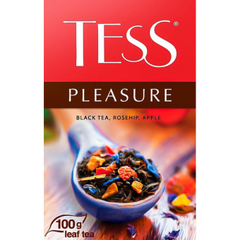 Чай Tess Pleasure листовой черный с добавками,100г 0588-15