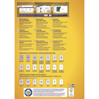 Самокл. этикетки L4735REV-25Удаляемые,210х297мм,IJ+L+K+CL,25шт/уп