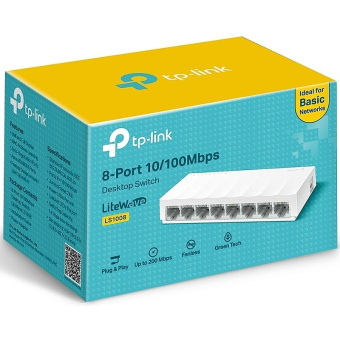 Коммутатор TP-Link LS1008 10/100Mb неуправляемый