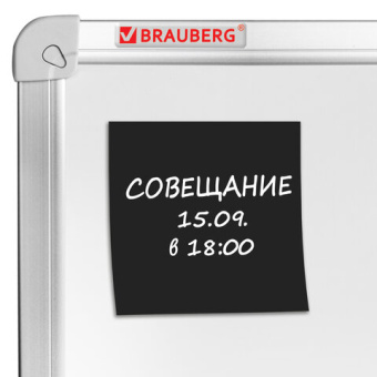 Блок самоклеящийся (стикеры) черный BRAUBERG BLACK, 76х76 мм, 100 листов, 115204