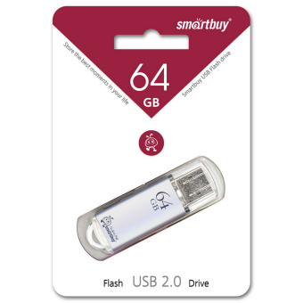 Флеш-память SmartBuy V-Cut 64 Gb USB 2.0 серебристая