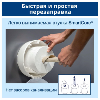 Держатель для туалетной бумаги Tork SmartOne T8 в рул, 680008 пласт.черный