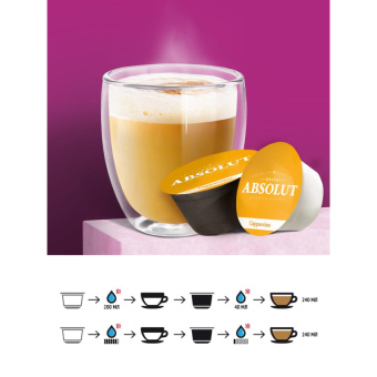 Кофе в капсулах Absolut Drive Cappuccino with milk (DG), 16кап/уп