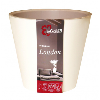 Горшок InGreen London бежевый (16х16х14.5 см)