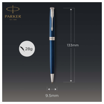 Ручка шариковая Parker "Sonnet Subtle Blue CT" черная, 1,0мм, поворот., подарочная упаковка