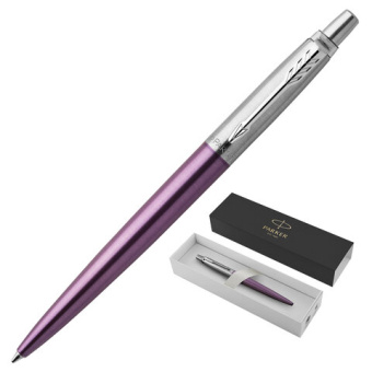 Ручка шариковая PARKER "Jotter Core Victoria Violet CT", корпус фиолетовый, хромированные детали, си