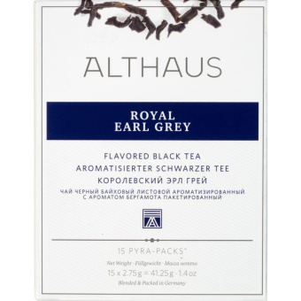 Чай Althaus Pira Pack Royal Earl Grey черный с бергам., 15пак TALTHL-P00004