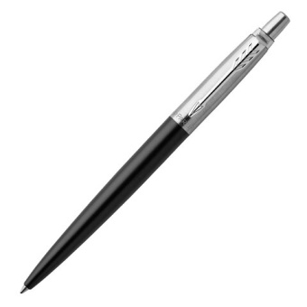 Ручка шариковая PARKER "Jotter Core Bond Street Black CT", корпус черный, хромированные детали, синя