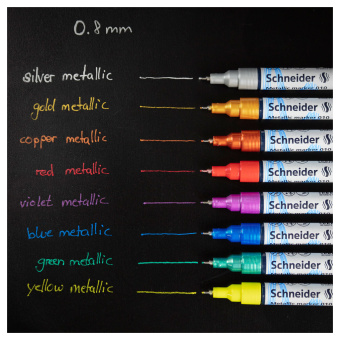 Набор маркеров для декорирования Schneider "Paint-It 010" 04цв., металлик, 0,8мм