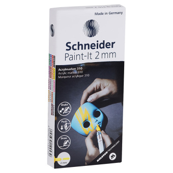 Маркер акриловый Schneider "Paint-It 310" 2мм, пулевидный, синий