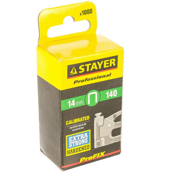 Скобы к степлеру STAYER закал., тип 140, 14мм, 1000шт (31610-14)