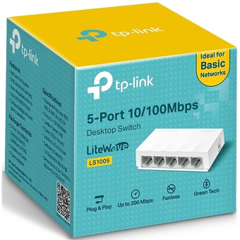 Коммутатор TP-Link LS1005 10/100Mb неуправляемый