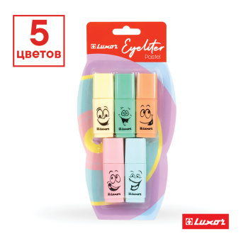 Набор текстовыделителей Luxor "Eyeliter Pastel" ассорти, 1-4,5мм