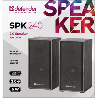 Акустическая система 2.0 Defender SPK 240 6 Вт, питание от USB