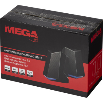 Акустическая система ProMega C-MS016 черная, 6Вт(3Втx2), USB, RGB