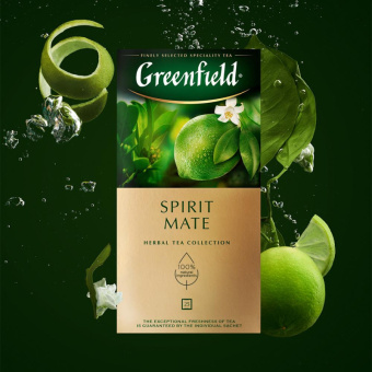 Чай Greenfield Spirit Mate травяной с мятой и лаймом 25 пакетиков