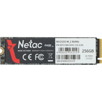 SSD Накопитель Netac PCIe 3.0 x4 256GB NV2000 M.2 2280(NT01NV2000-256-E4X)